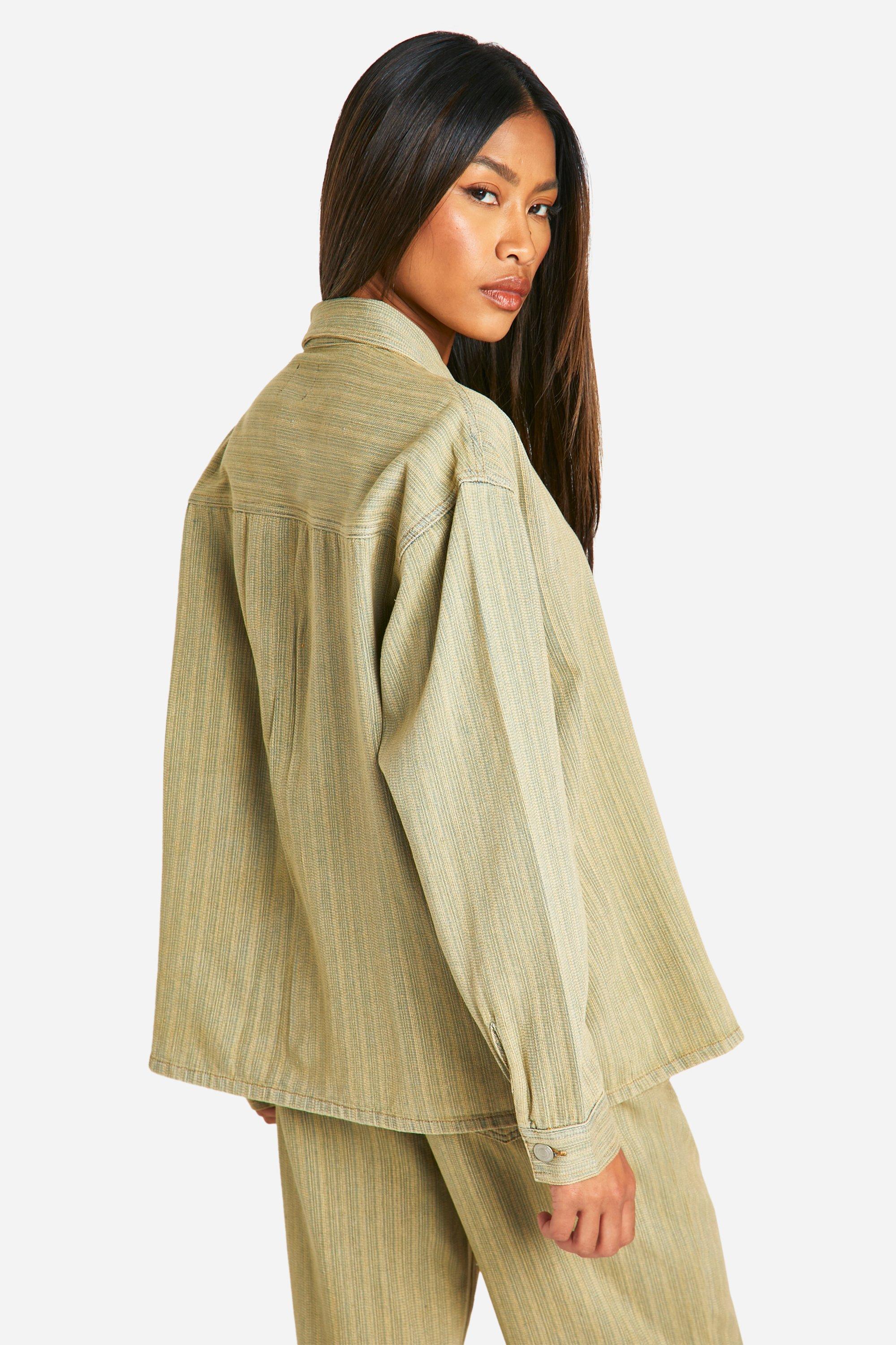 Camisa vaquera oversize con lavado a la piedra